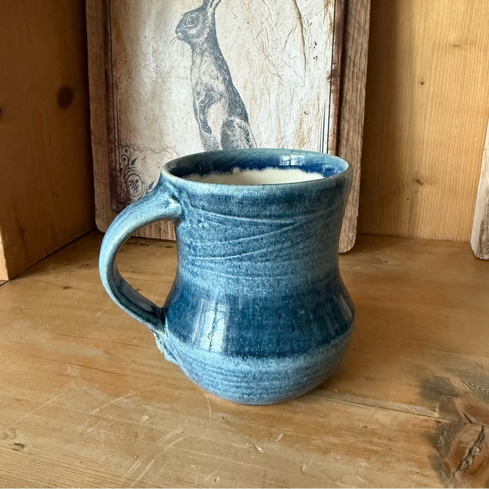 Handcrafted Blue Ceramic Mug